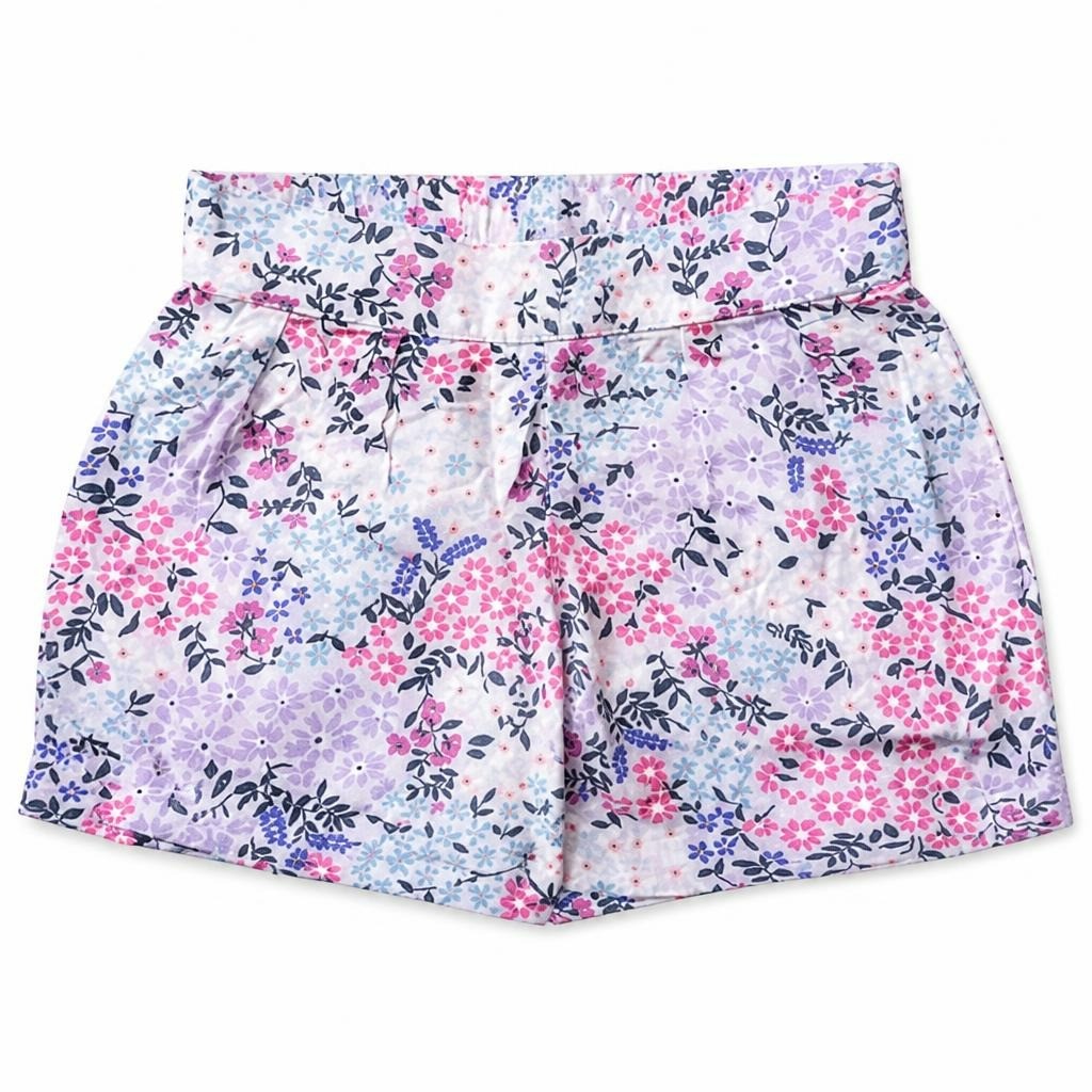 Short en coton imprimé floral rose et violet pour enfant | D'occasion | Pourquoi se contenter de moins