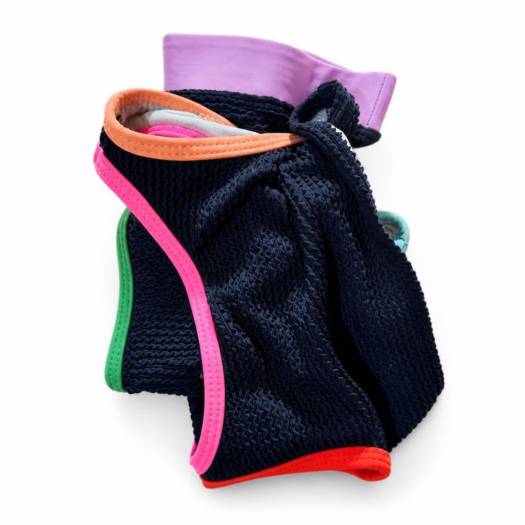 Slip de bain enfant marine multicolore élastique | Occasion | Pourquoi moins