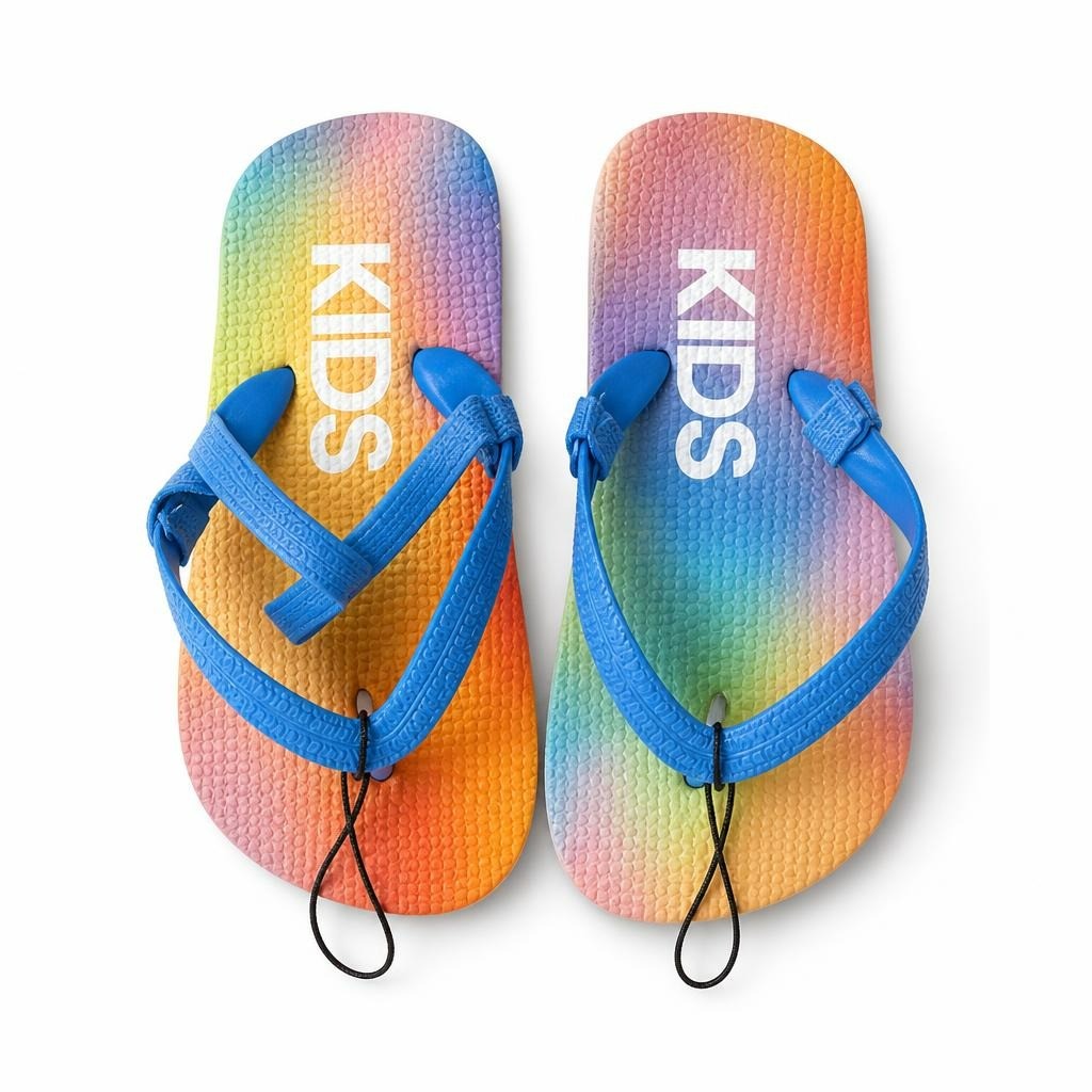 Kid Flip-Flop Colorful With Stripes | Pre-Loved | Why Go Less