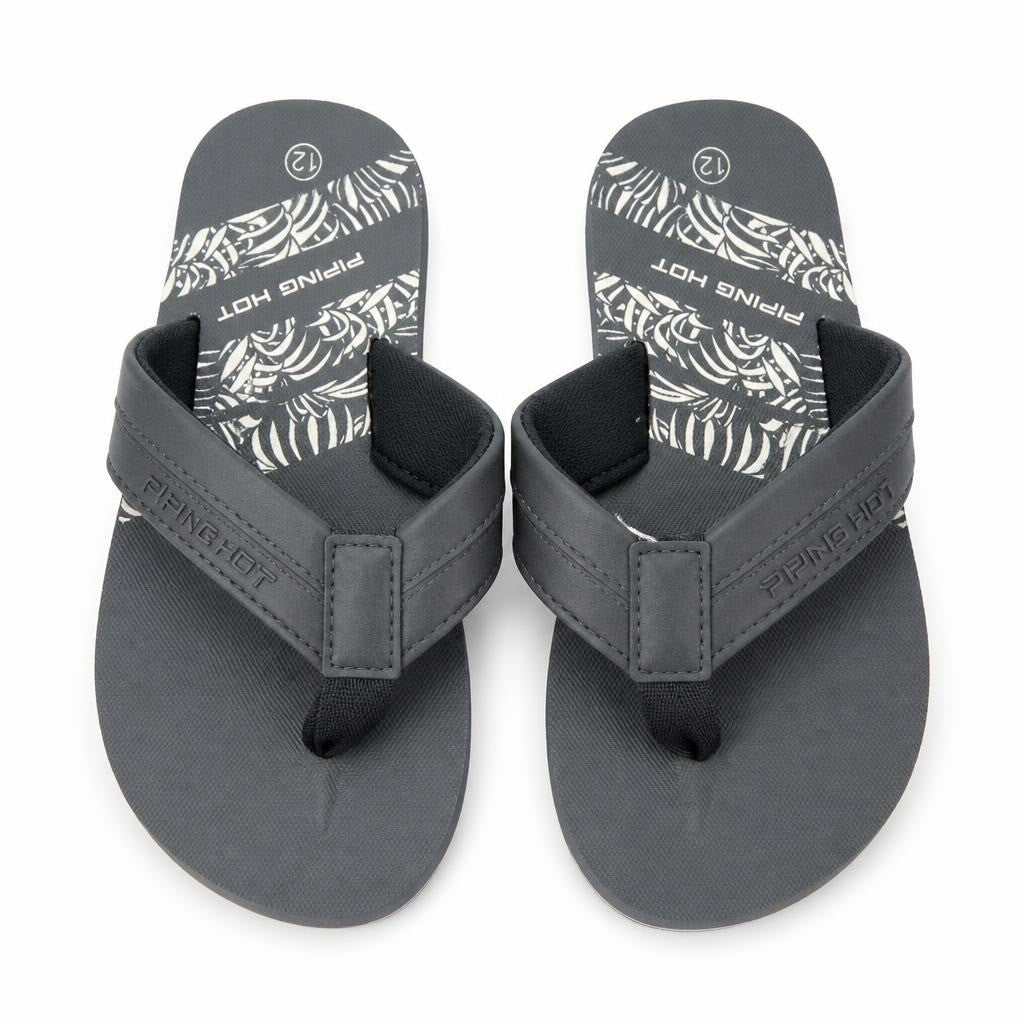 Piping Hot Men's Flip Flops Black | Pre-Loved | Why Go Less-1