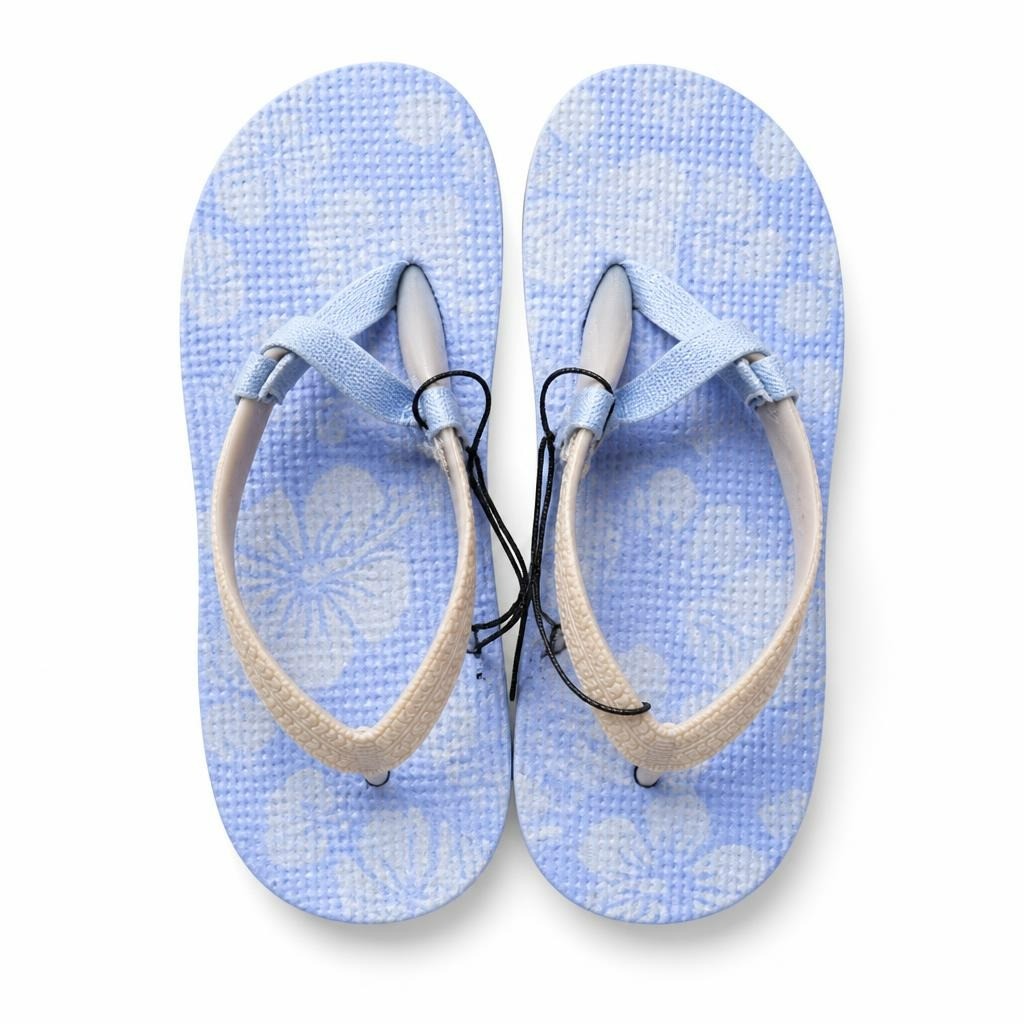 Floral Kids Flip Flops Navy Pink | Pre-Loved | Why Go Less