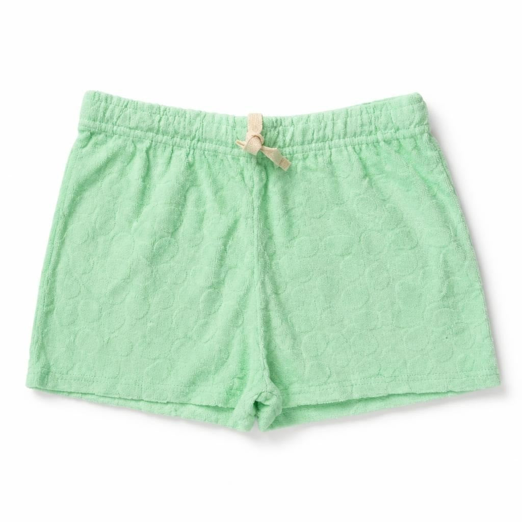 Green Towel Terry Pull-On Shorts | Pre-Loved | Why Go Less-2
