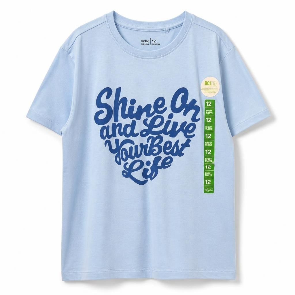 Kids Light Blue Graphic Tee