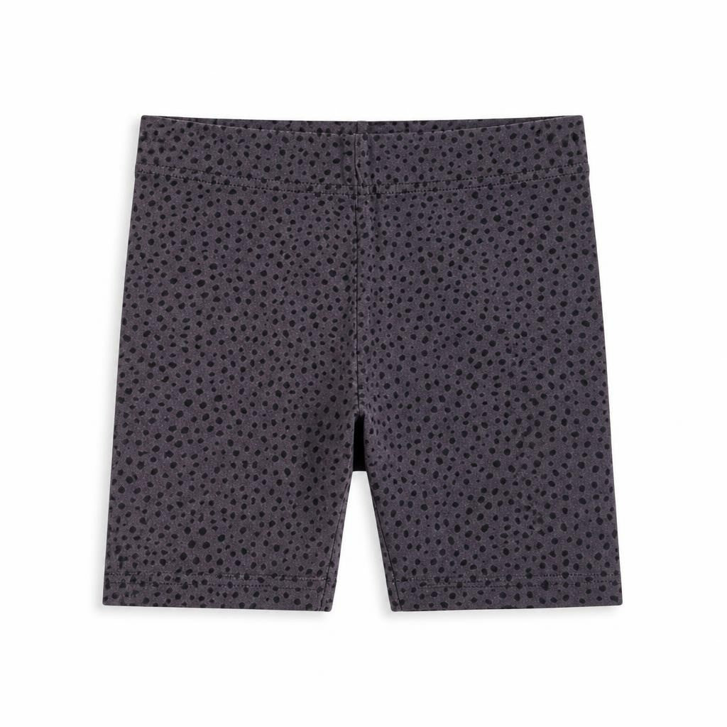 Short cycliste fille gris foncé à motifs | Seconde main | Pourquoi faire moins bien