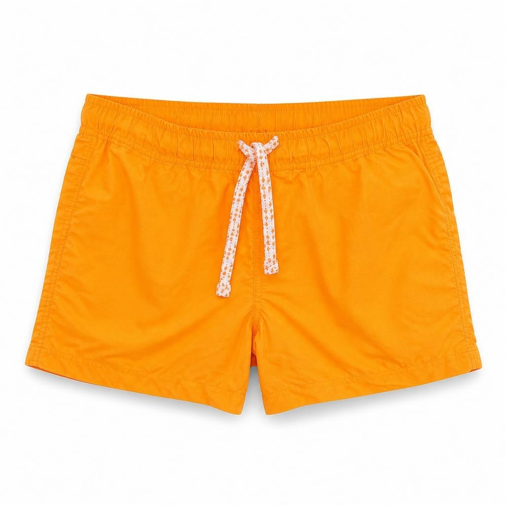 Short de bain enfant orange vif | Seconde main | Pourquoi dépenser plus