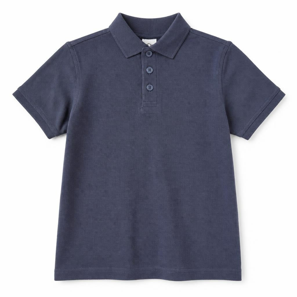 Polo Piqué en Coton Mélangé Bleu Marine Enfant | Seconde Main | Pourquoi Payer Plus Cher