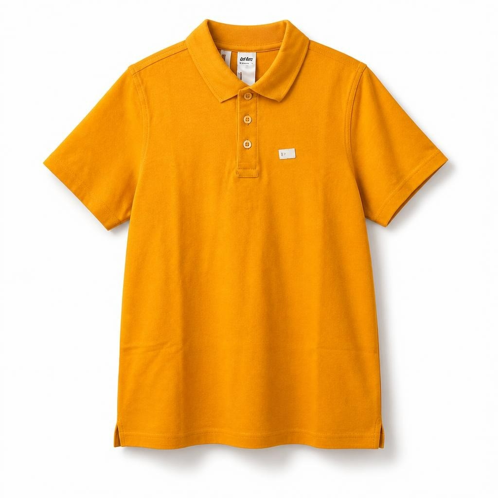 Polo en piqué de coton mélangé orange pour enfant | Seconde main | Pourquoi se priver ?