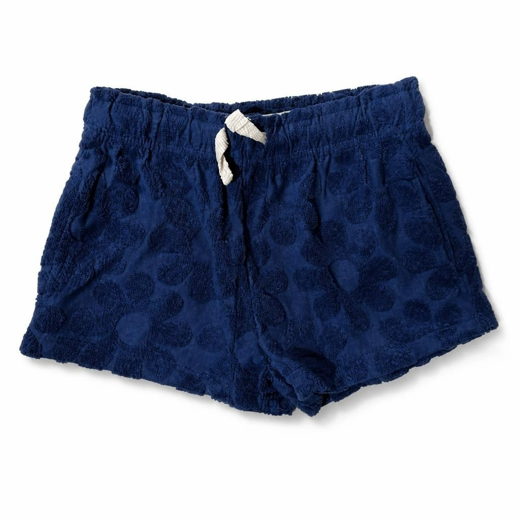 Shorts en tissu éponge bleu marine à enfiler | Deuxième main | Pourquoi moins