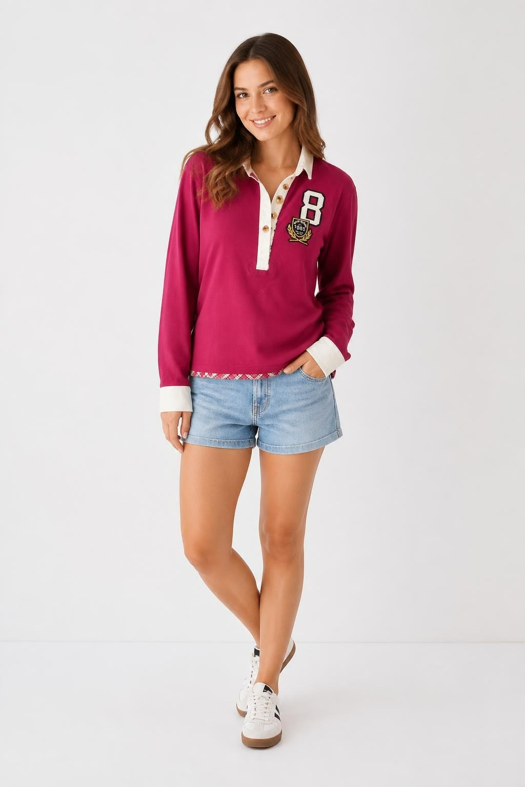 Tommy Hilfiger Maroon Rugby Polo Shirt No.8 | Pre-Loved | Why Go Less