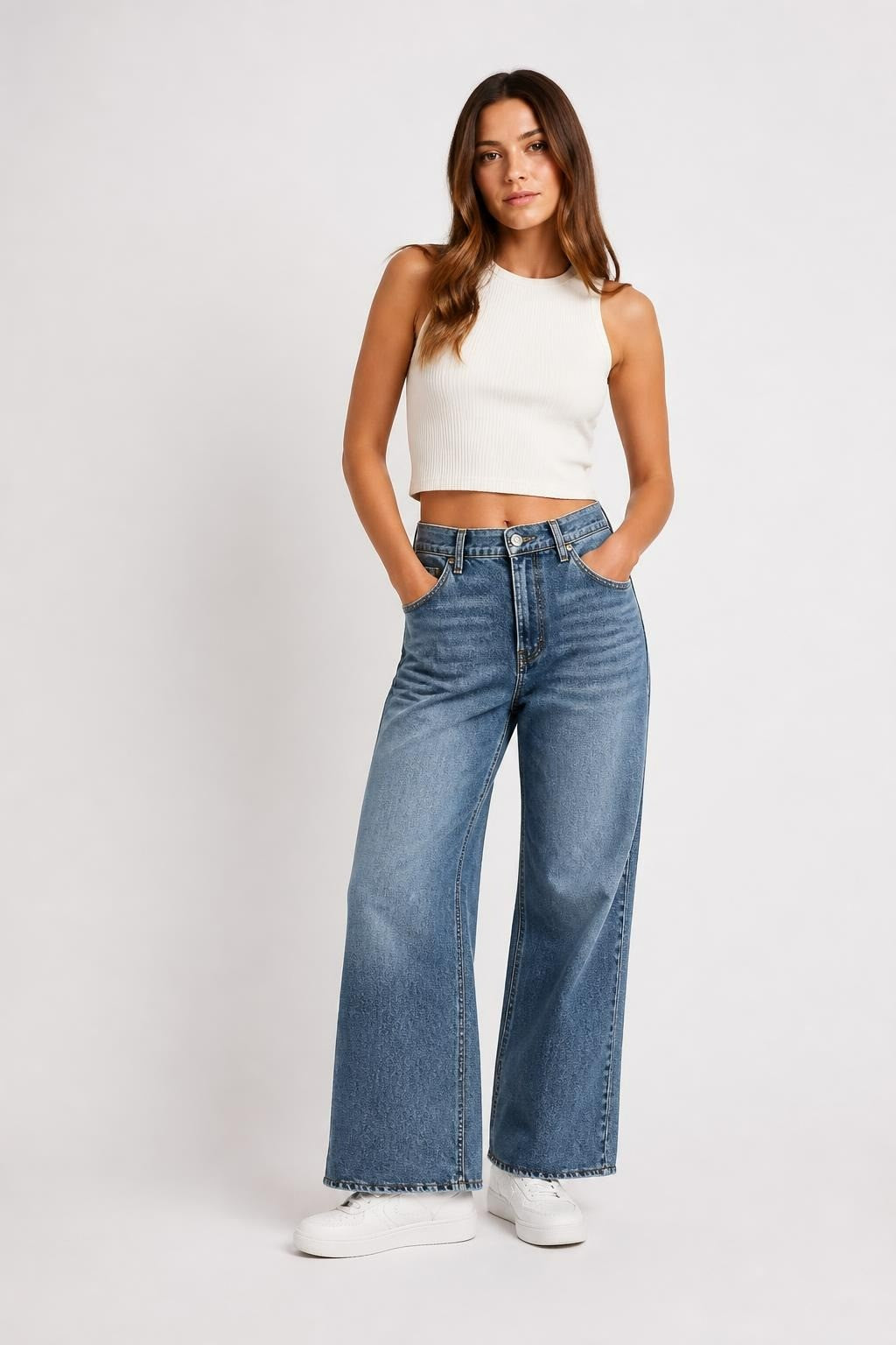 Pull&Bear Slim Fit Mid-Wash Blue Jeans | Pre-Loved | Why Go Less