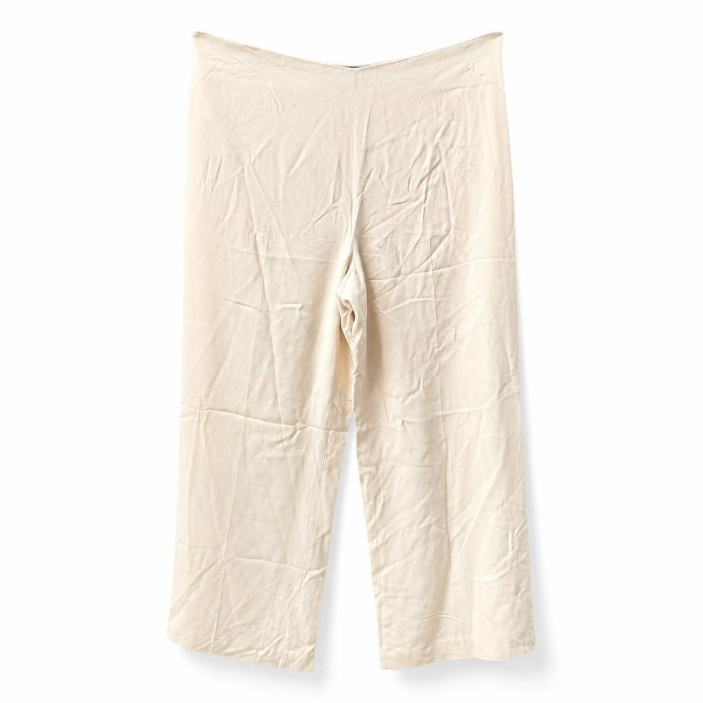 Lauren Ralph Lauren Cream Knit Trousers NWT - white studio shot, second-hand at Why Go Less, Dekwaneh, Lebanon