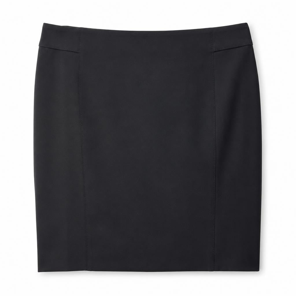 Black pencil skirt, classic fit, no visible brand - white studio shot, second-hand at Why Go Less, Dekwaneh, Lebanon