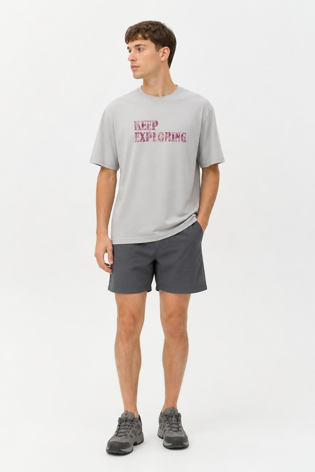DeFacto Fit Grey Keep Exploring Graphic Tee | Pre-Loved | Why Go Less