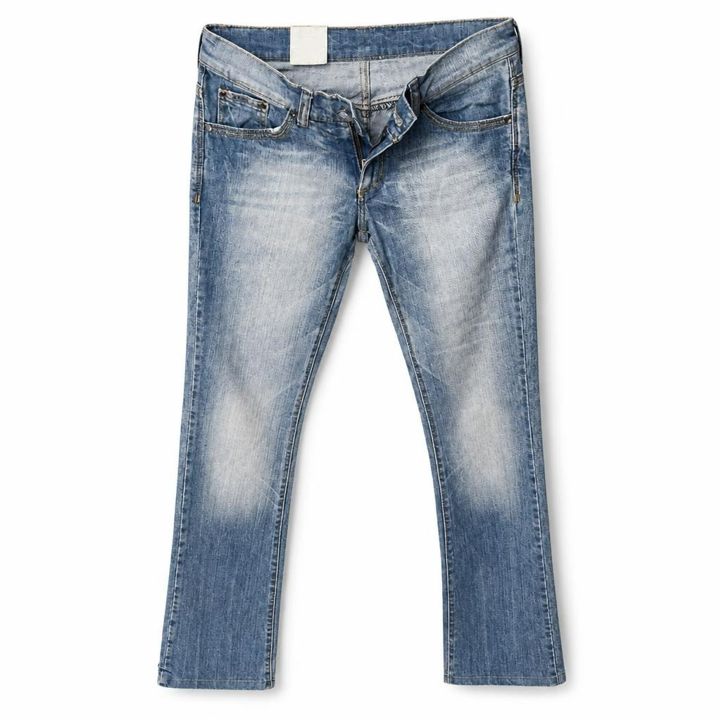 Mavi Jeans Claudia bootcut jeans, light blue, size 29 - white studio shot, second-hand at Why Go Less, Dekwaneh, Lebanon