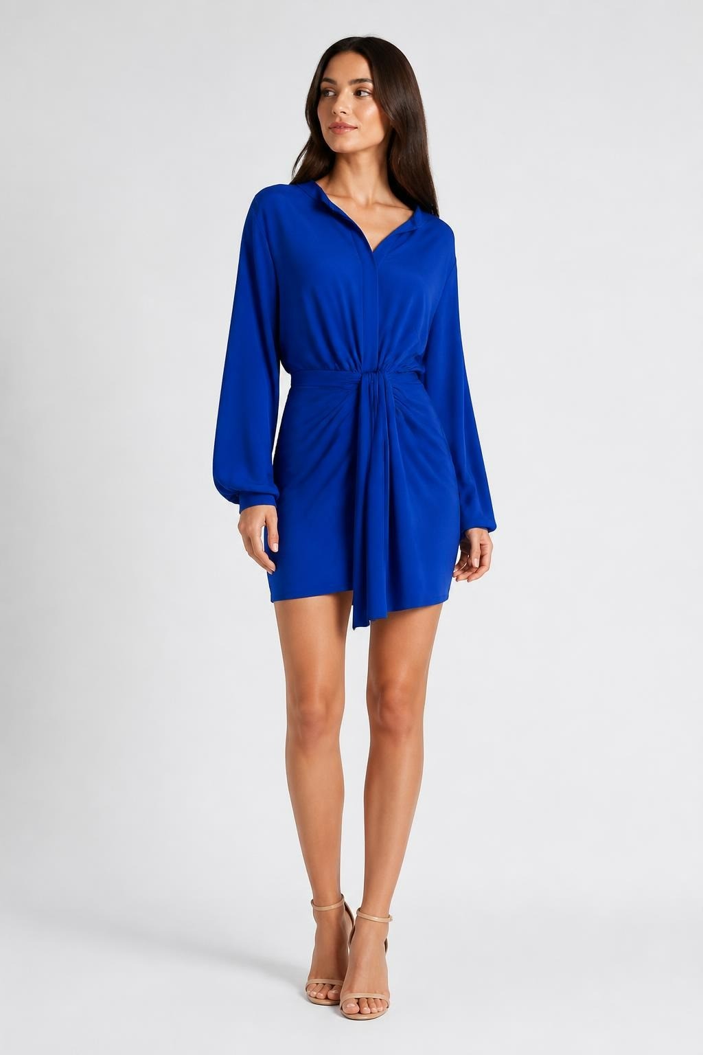 Sevenday Royal Blue Wrap Dress With Rope Belt | Pre-Loved | Why Go Less