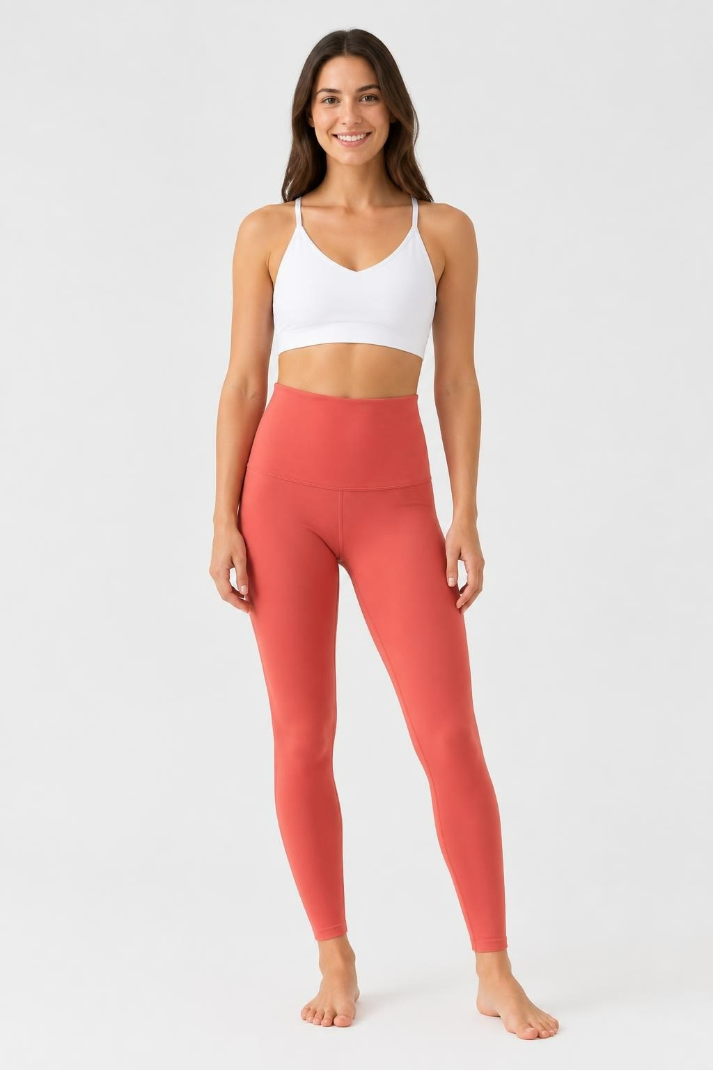 Nike Coral/salmon High-waist Leggings, Cropped | Pre-Loved | Why Go Less