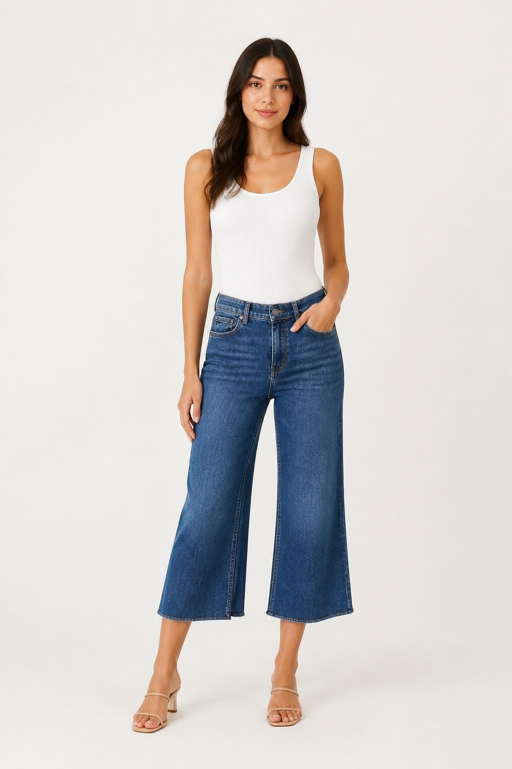 Bershka Dark Wash Low-Rise Bootcut Jeans | Pre-Loved | Why Go Less