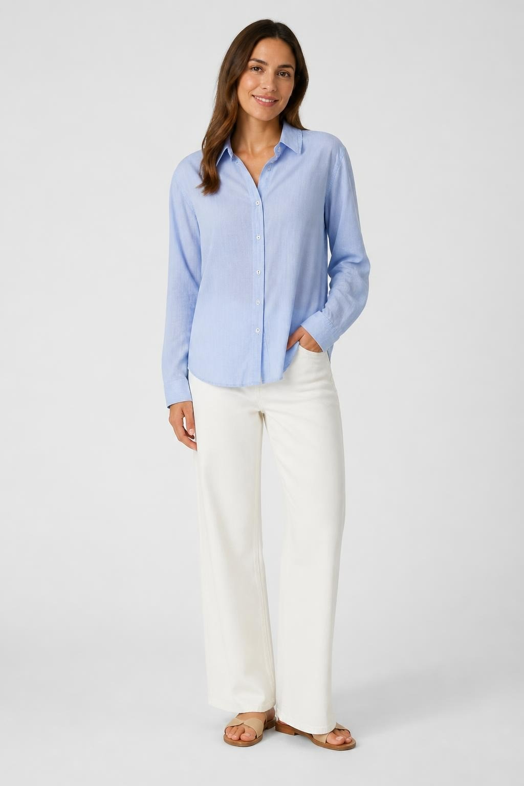 Citri Light Blue Button-down Shirt, Women's | Pre-Loved | Why Go Less