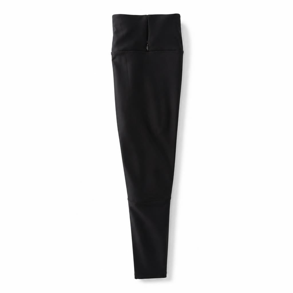 Black faux leather high-waist leggings - white studio shot, second-hand at Why Go Less, Dekwaneh, Lebanon