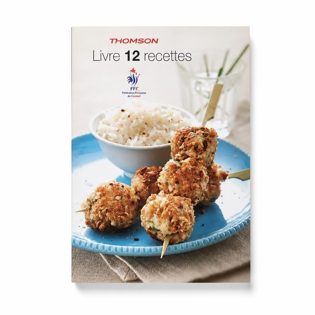 Thomson Livre 12 Recettes FFC cookbook French - white studio shot, second-hand at Why Go Less, Dekwaneh, Lebanon