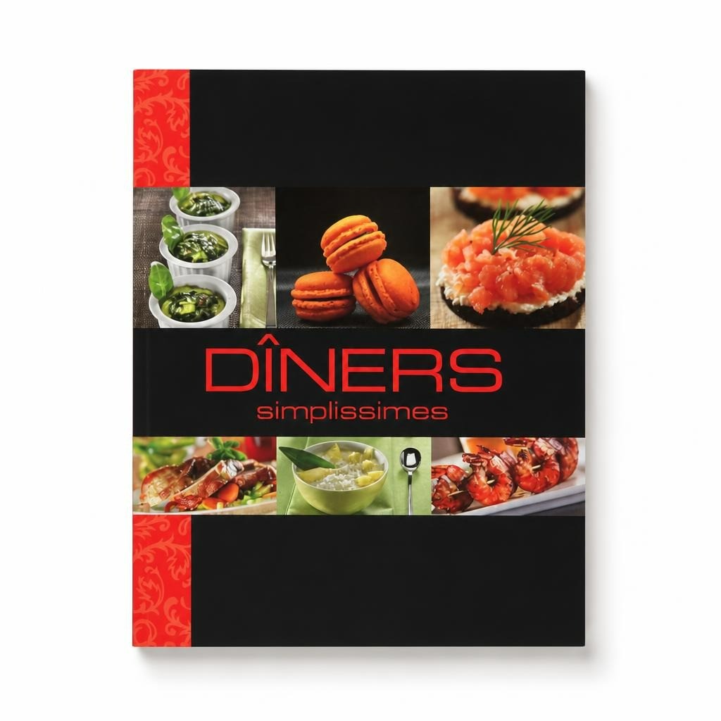 Diners Simplissimes French dinner cookbook Novedis - white studio shot, second-hand at Why Go Less, Dekwaneh, Lebanon