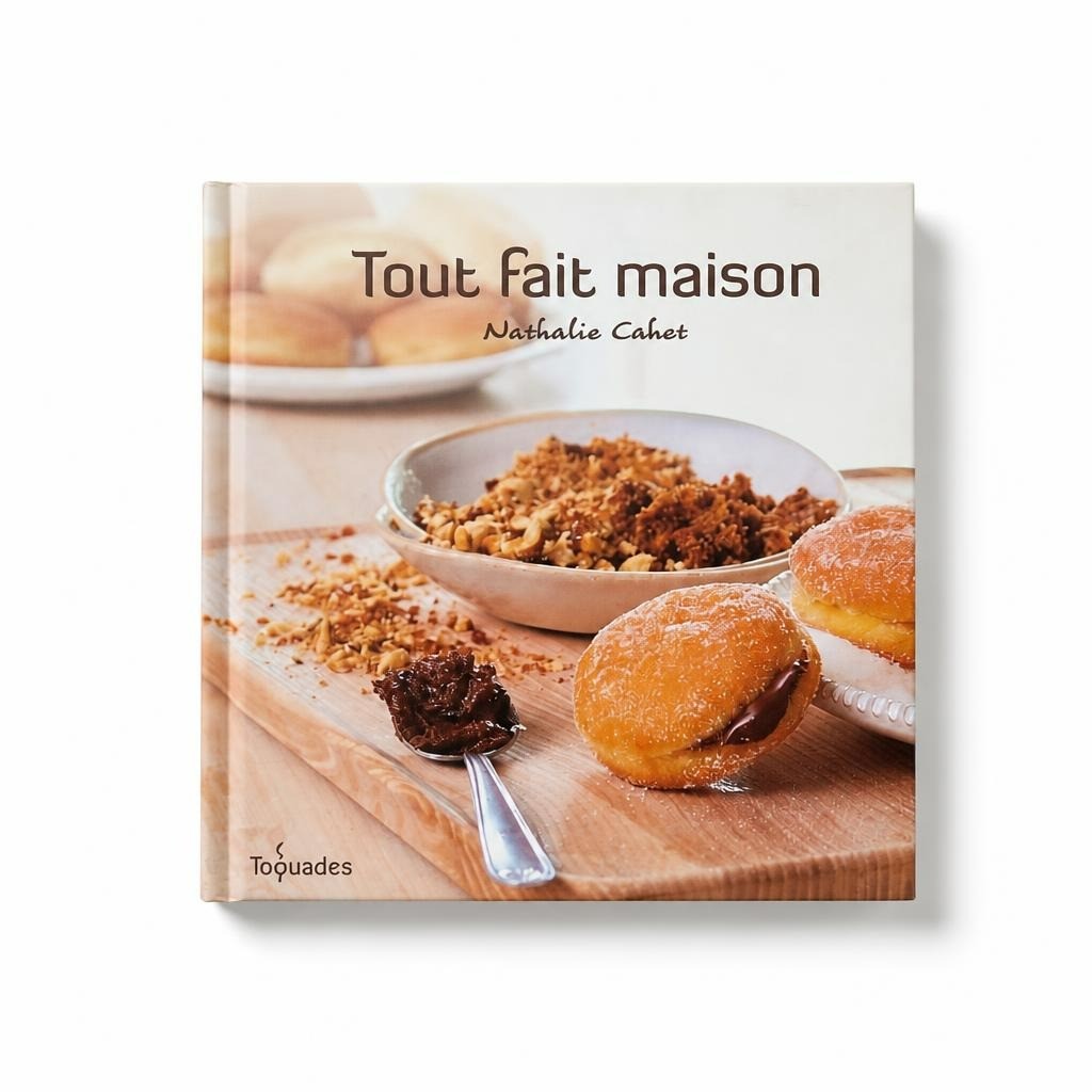 Tout Fait Maison cookbook by Nathalie Cahet - white studio shot, second-hand at Why Go Less, Dekwaneh, Lebanon