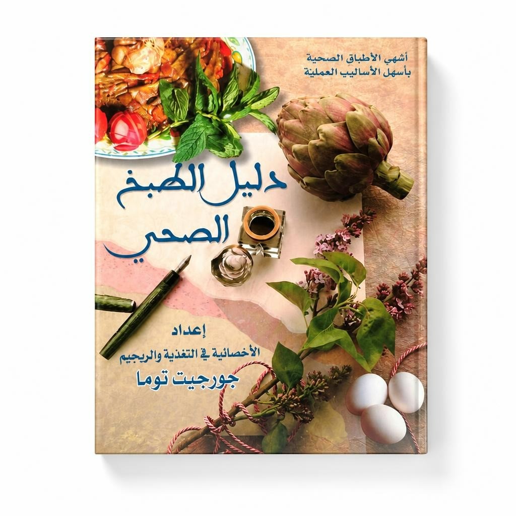 Dalil Al Tabkh Al Sihi Arabic Healthy Cooking Book - white studio shot, second-hand at Why Go Less, Dekwaneh, Lebanon