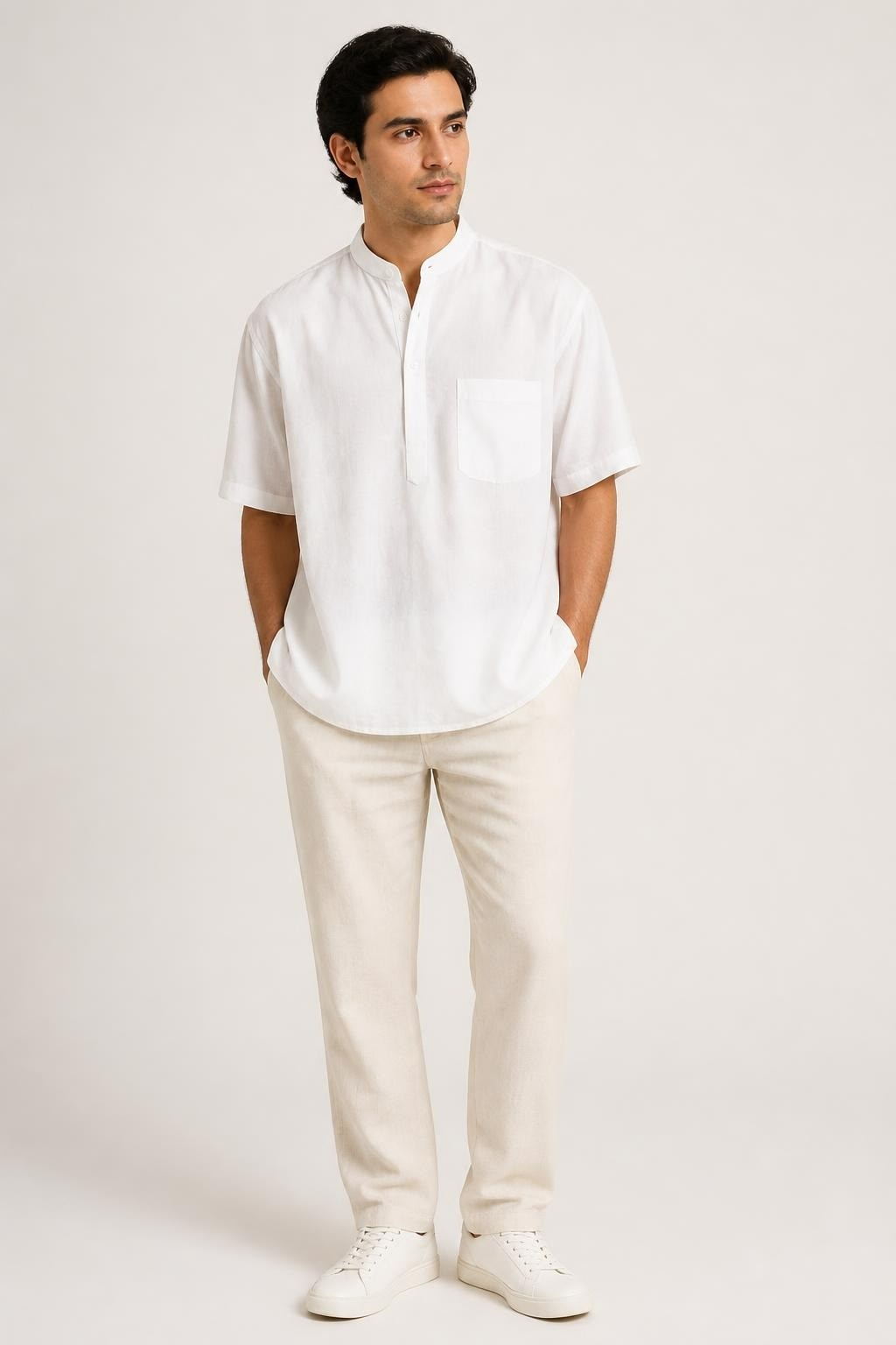 Timberland White Short-Sleeve Button-Down Shirt | Pre-Loved | Why Go Less