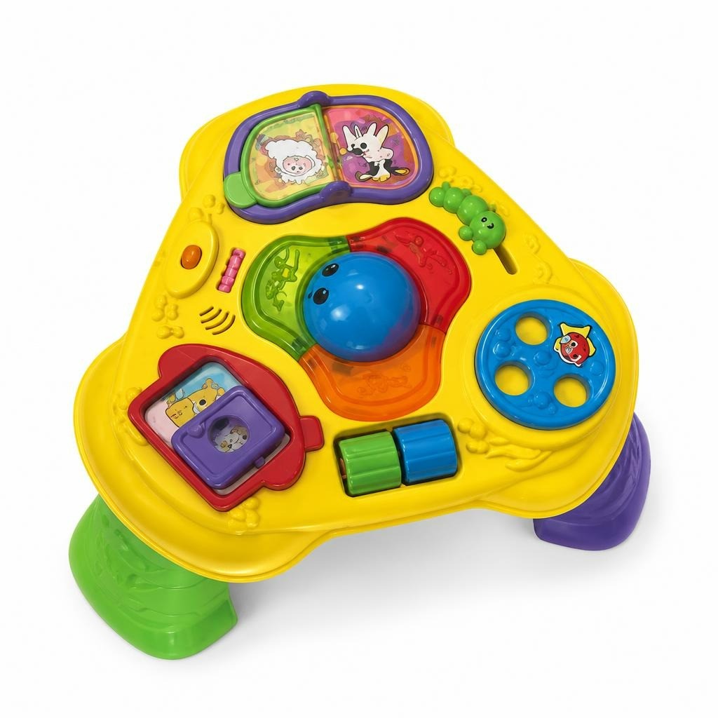 Fisher-Price Activity Table Yellow Multicolor - white studio shot, second-hand at Why Go Less, Dekwaneh, Lebanon