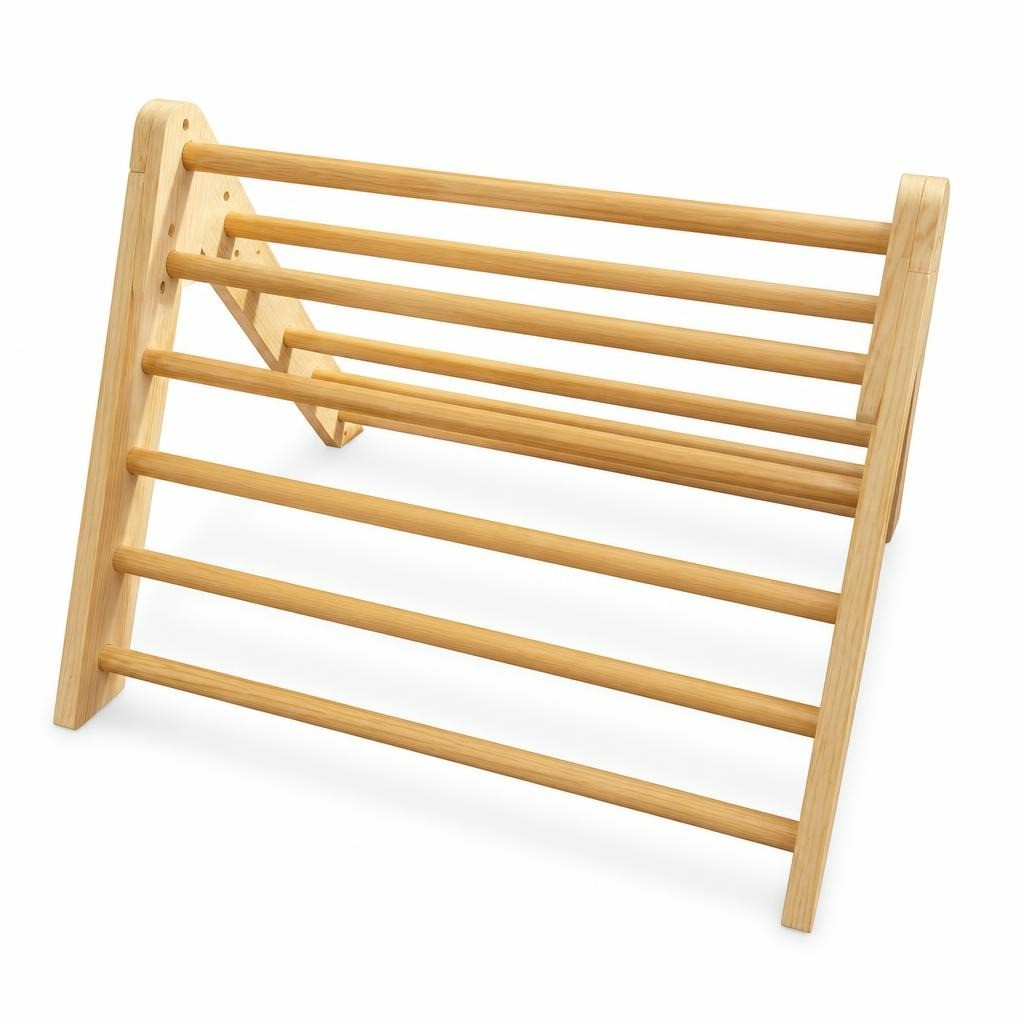 Playtive wooden Montessori climbing structure - white studio shot, second-hand at Why Go Less, Dekwaneh, Lebanon