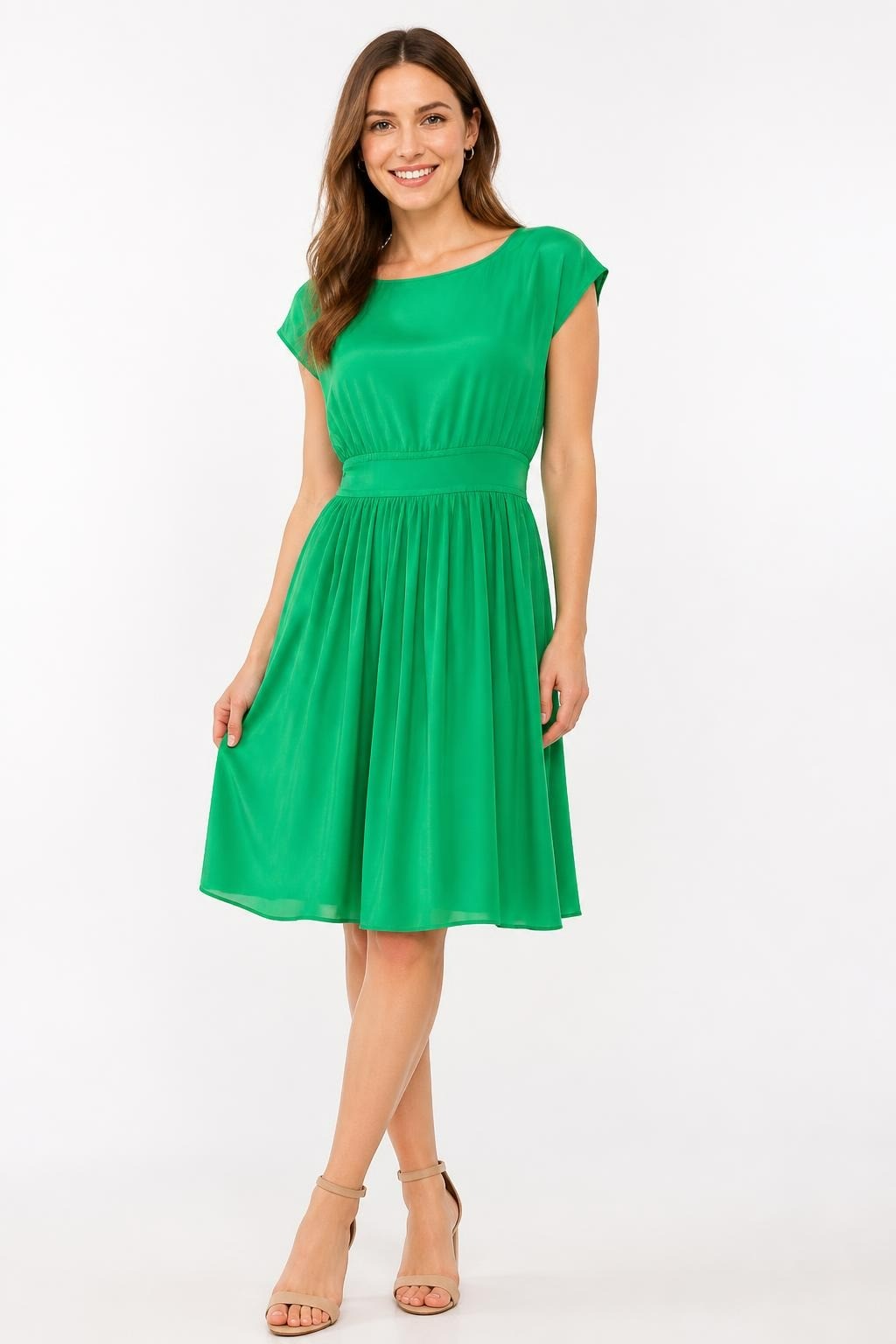 Ted Baker green dress, vibrant color | Pre-Loved | Why Go Less