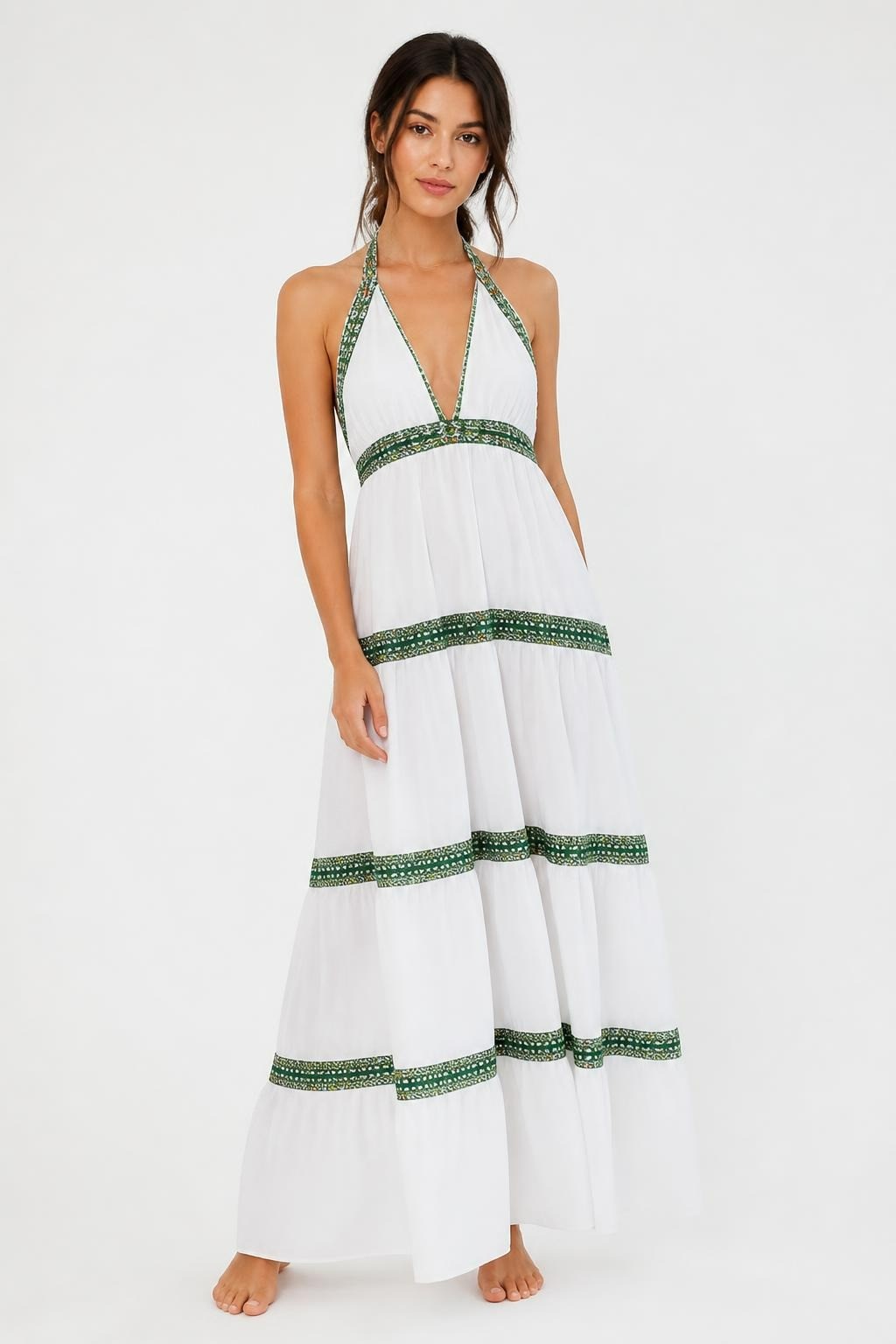 Cabana x Dépêche Mode white boho halter dress M | Pre-Loved | Why Go Less