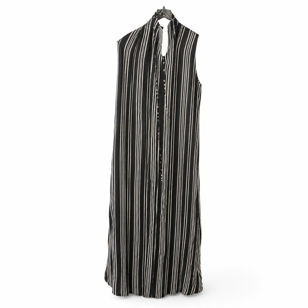 Navy & White Striped Maxi Dress or Skirt - white studio shot, second-hand at Why Go Less, Dekwaneh, Lebanon