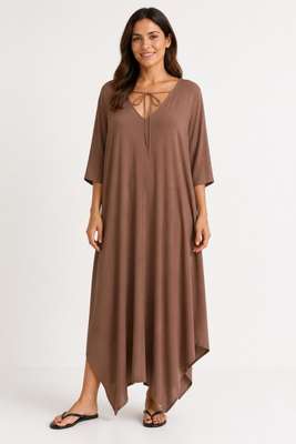 Combinaison fluide marron moka, taille unique | Seconde main | Pourquoi faire moins bien-1