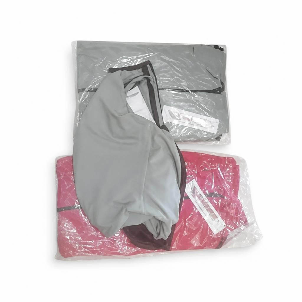 Runever Athletic Shorts Set Green & Pink 2-pack - white studio shot, second-hand at Why Go Less, Dekwaneh, Lebanon
