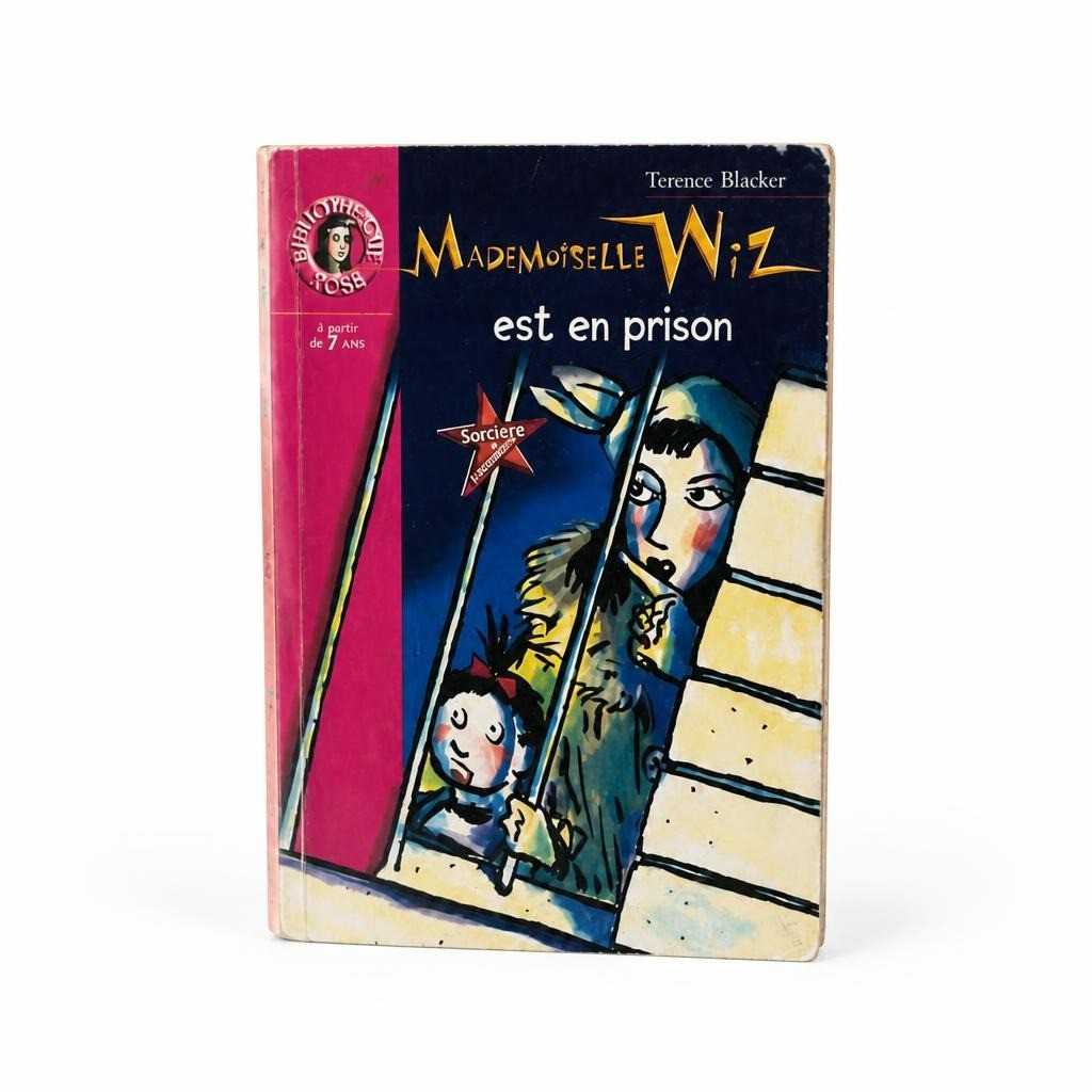 Mademoiselle Wiz Est en Prison Bibliothèque Rose - white studio shot, second-hand at Why Go Less, Dekwaneh, Lebanon