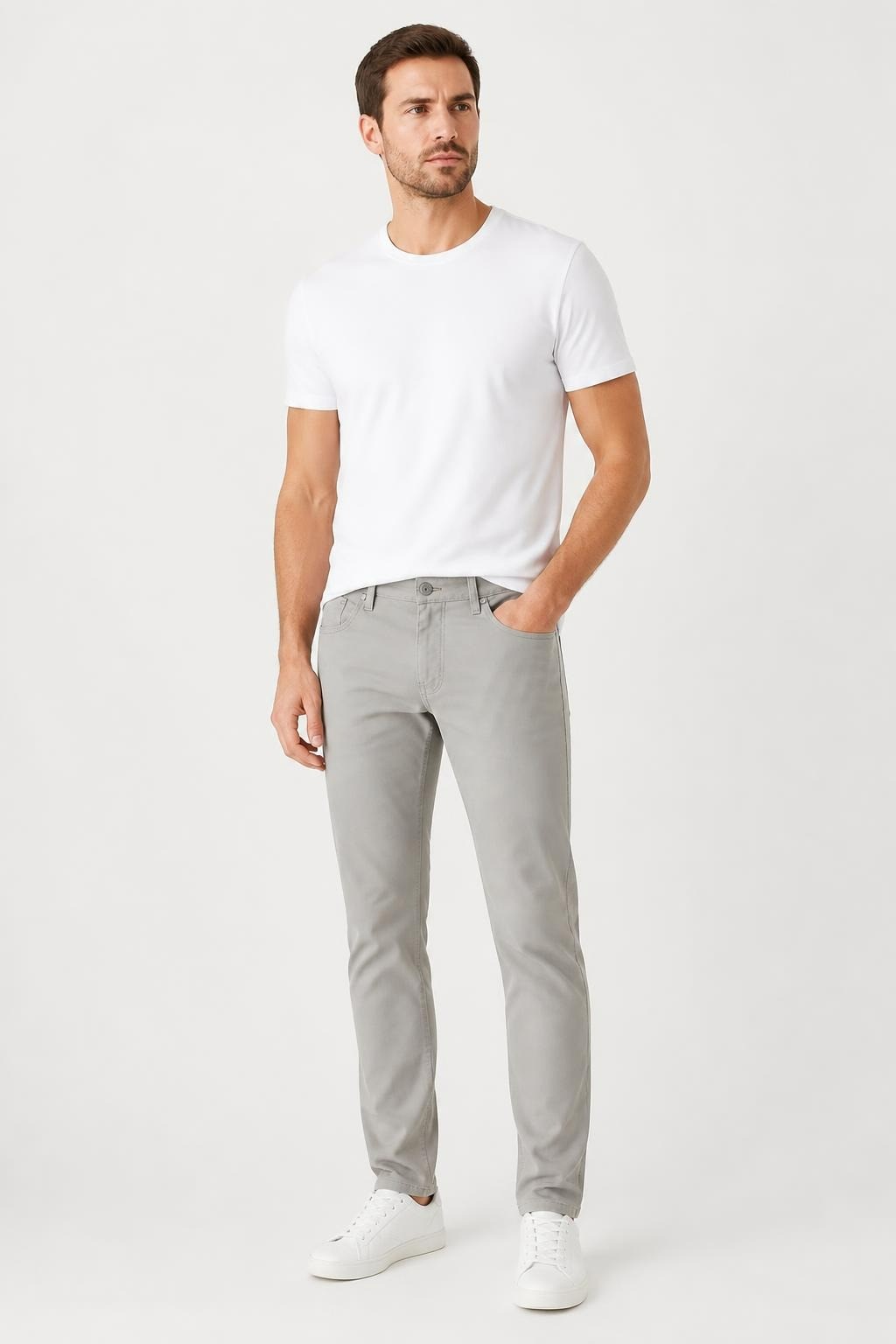 Gray Slim Chino Capri Pants, Gaya Brand | Pre-Loved | Why Go Less