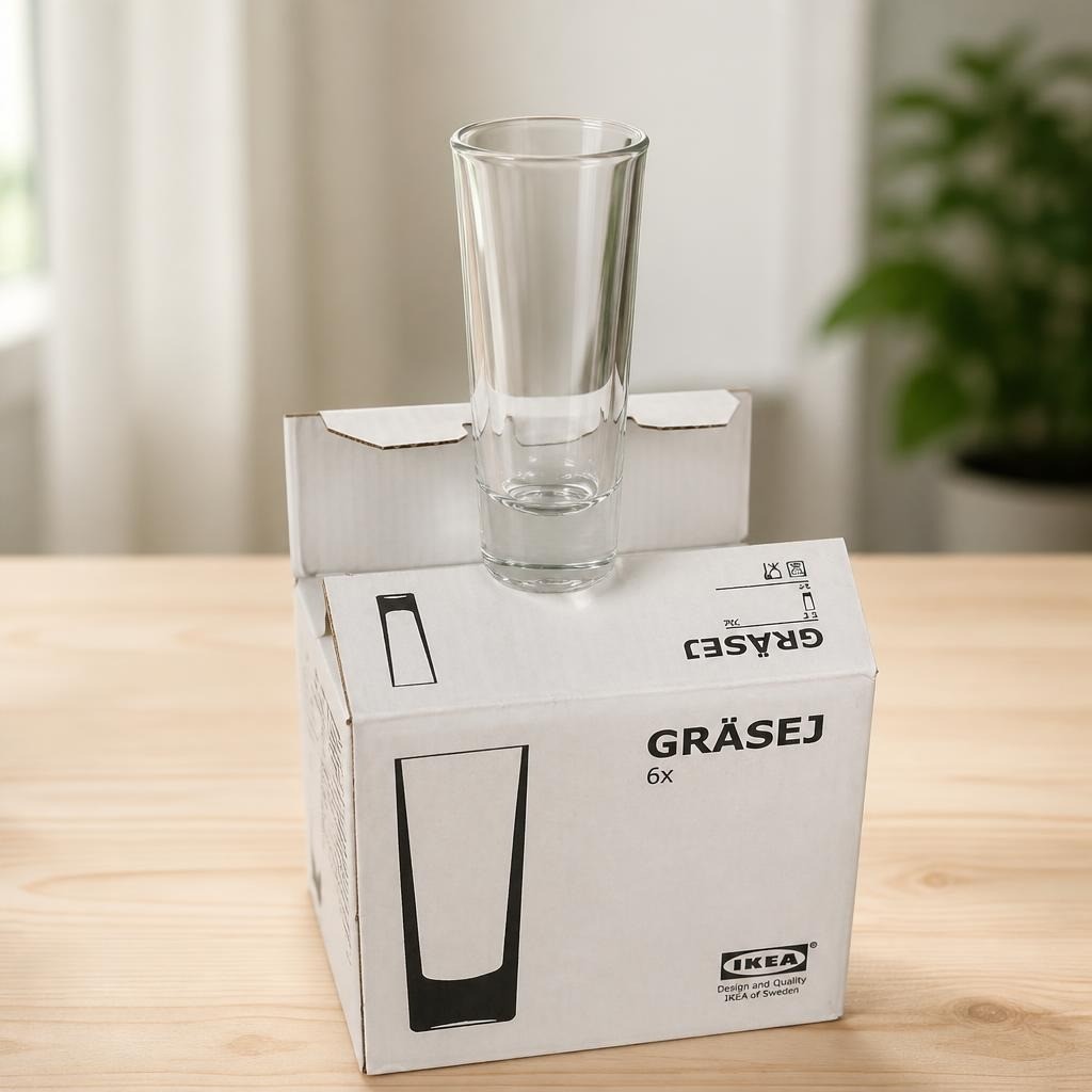 IKEA GRÅSEJ lot de 6 verres à shot, 7cl, transparent | Seconde main | Pourquoi chercher moins bien ?