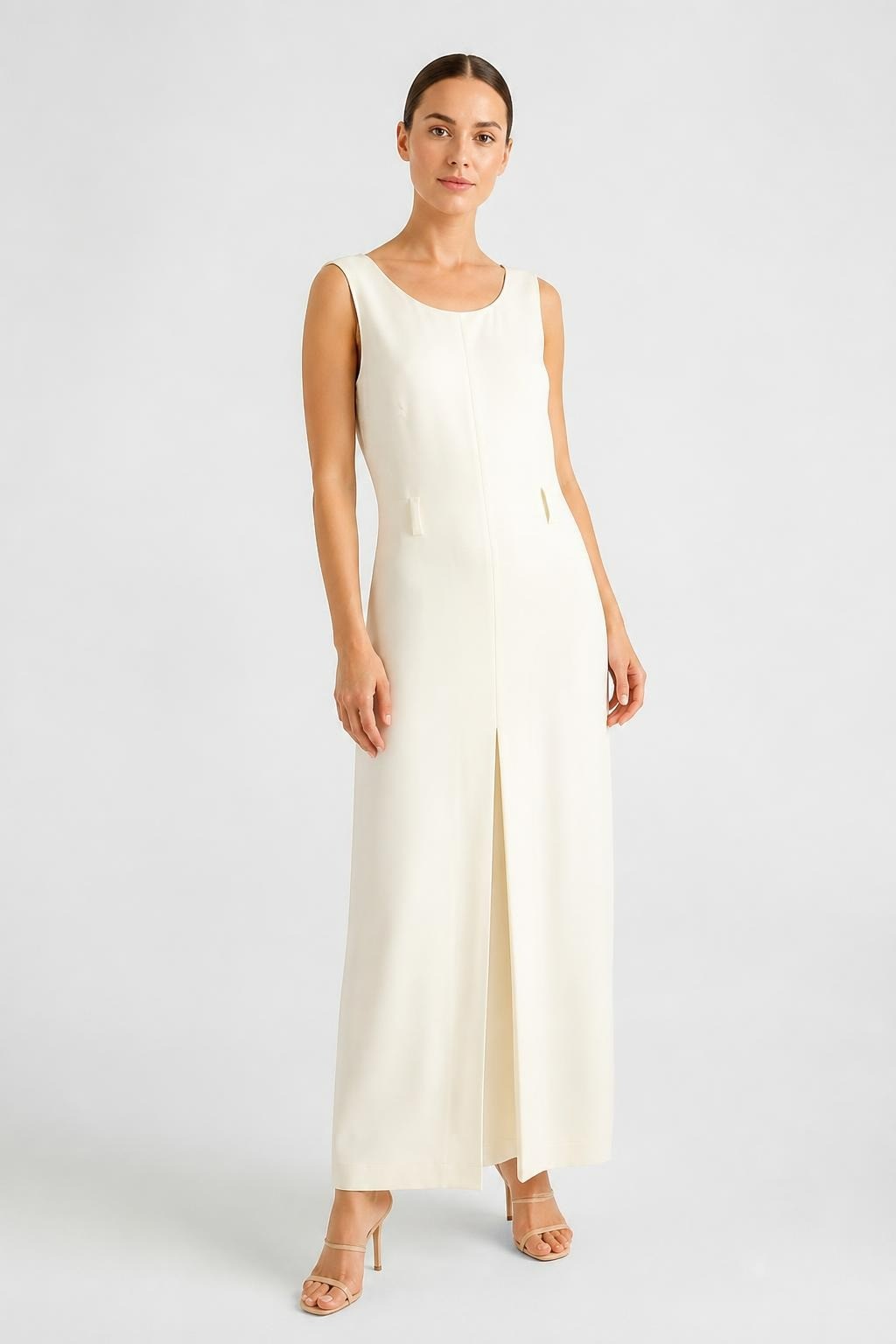 Access Fashion cream sleeveless midi dress | Pre-Loved | Why Go Less