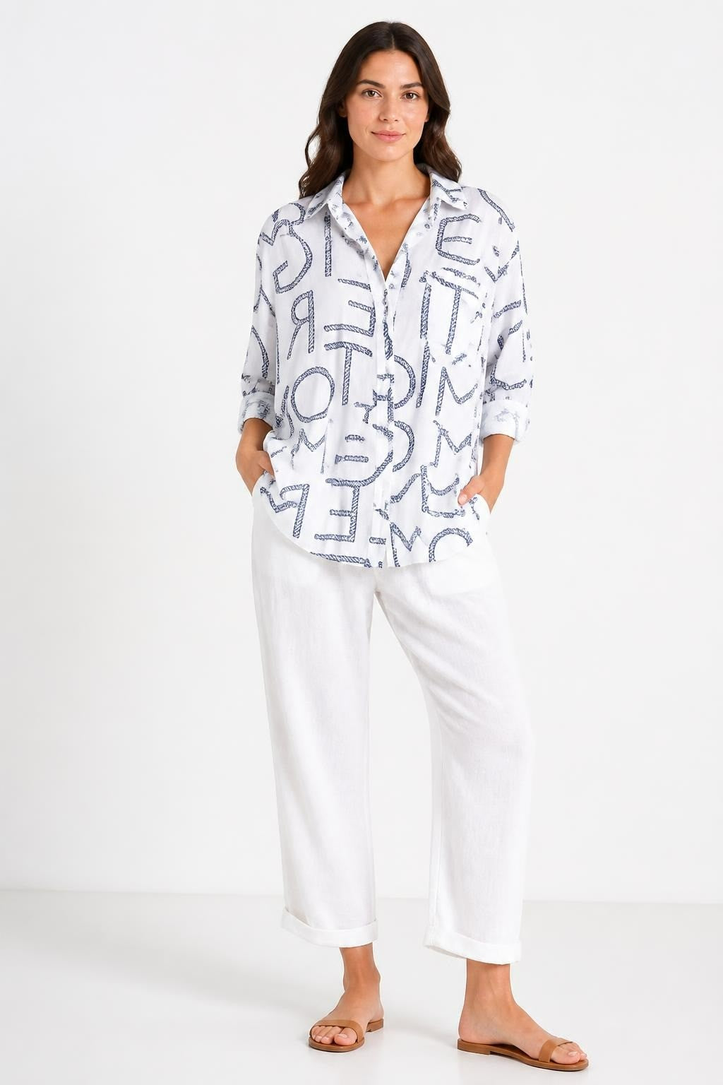 Tommy Hilfiger chemise oversize blanche à imprimé logo lettres | Seconde main | Pourquoi dépenser plus