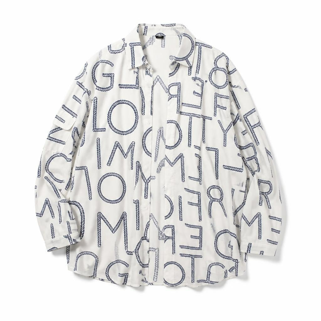 Tommy Hilfiger white logo letter print oversized shirt - white studio shot, second-hand at Why Go Less, Dekwaneh, Lebanon