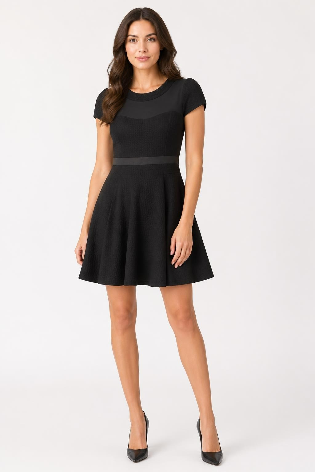 Karen Millen Black Fit-and-Flare Dress, UK 10 | Pre-Loved | Why Go Less