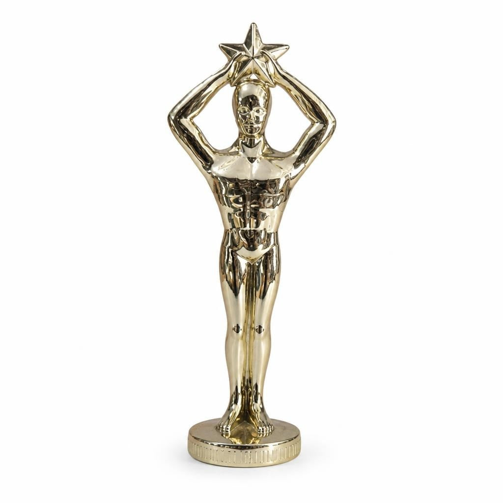 Universal Studios Best Actress gold trophy - white studio shot, second-hand at Why Go Less, Dekwaneh, Lebanon