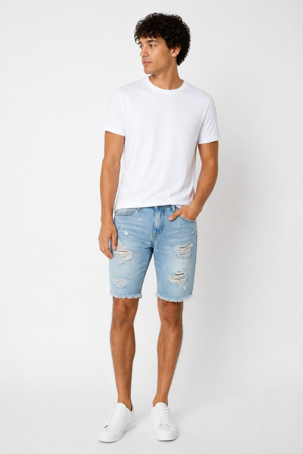 Soho light blue ripped denim shorts | Pre-Loved | Why Go Less