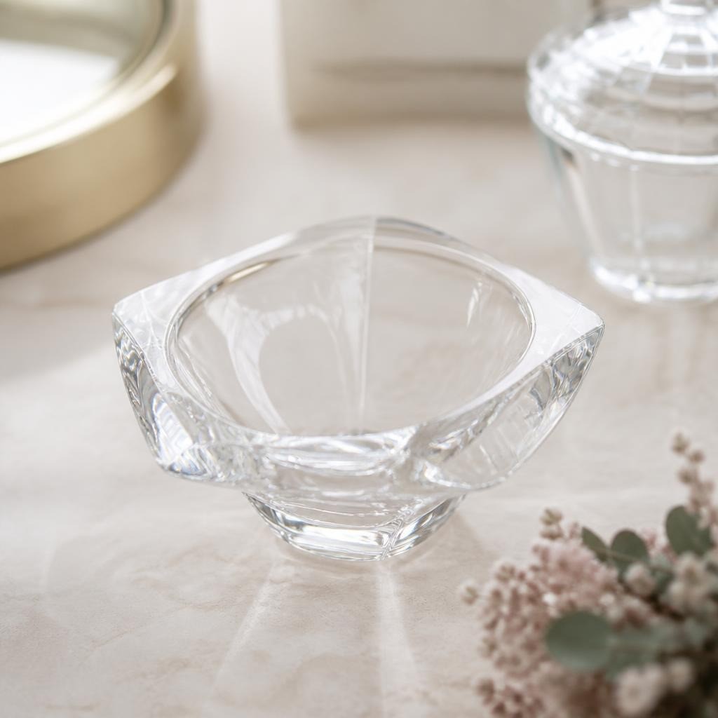Clear crystal glass sugar bowl with lid | Pre-Loved | Why Go Less
