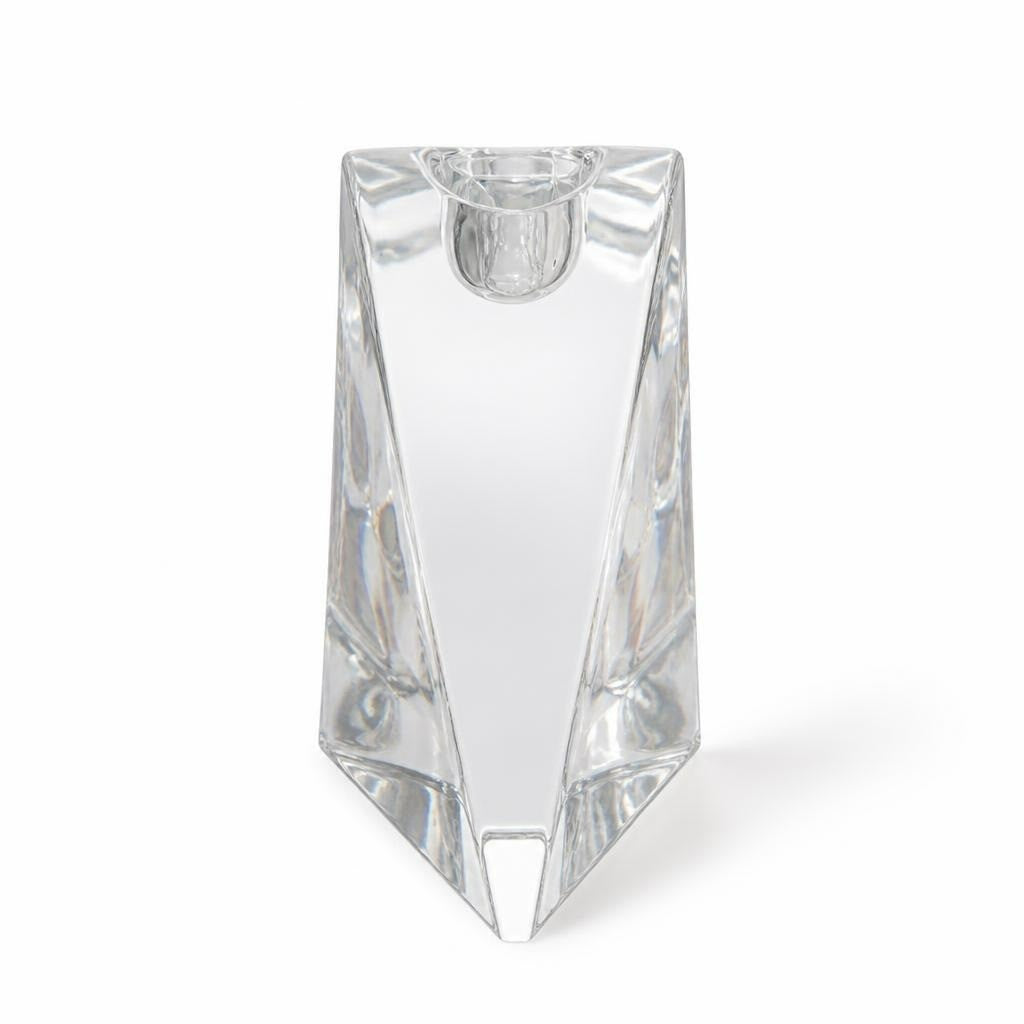 Clear crystal glass perfume bottle empty - white studio shot, second-hand at Why Go Less, Dekwaneh, Lebanon