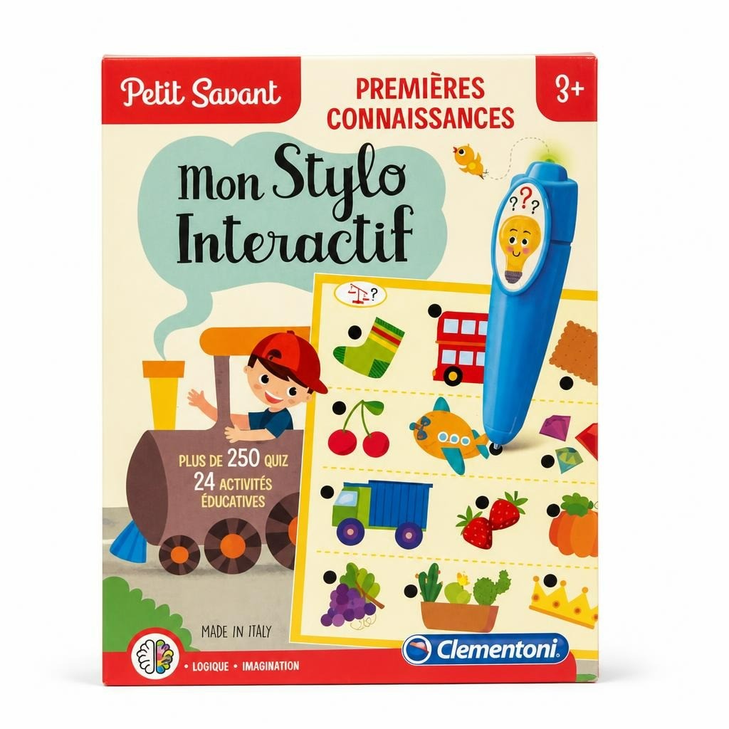 Clementoni Mon Stylo Interactif kids learning pen 3+ - white studio shot, second-hand at Why Go Less, Dekwaneh, Lebanon