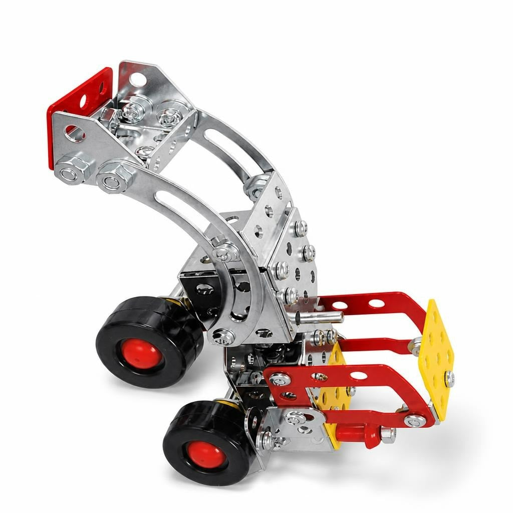 HLO Metal Model Bulldozer 137pcs Assembly Kit 6+ - white studio shot, second-hand at Why Go Less, Dekwaneh, Lebanon