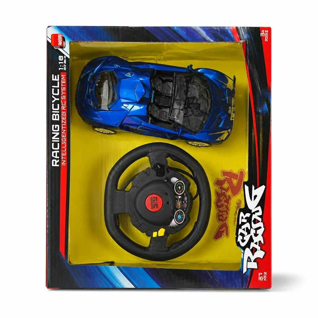 RC Car Racing Blue 1:18 intelligentized remote control - white studio shot, second-hand at Why Go Less, Dekwaneh, Lebanon