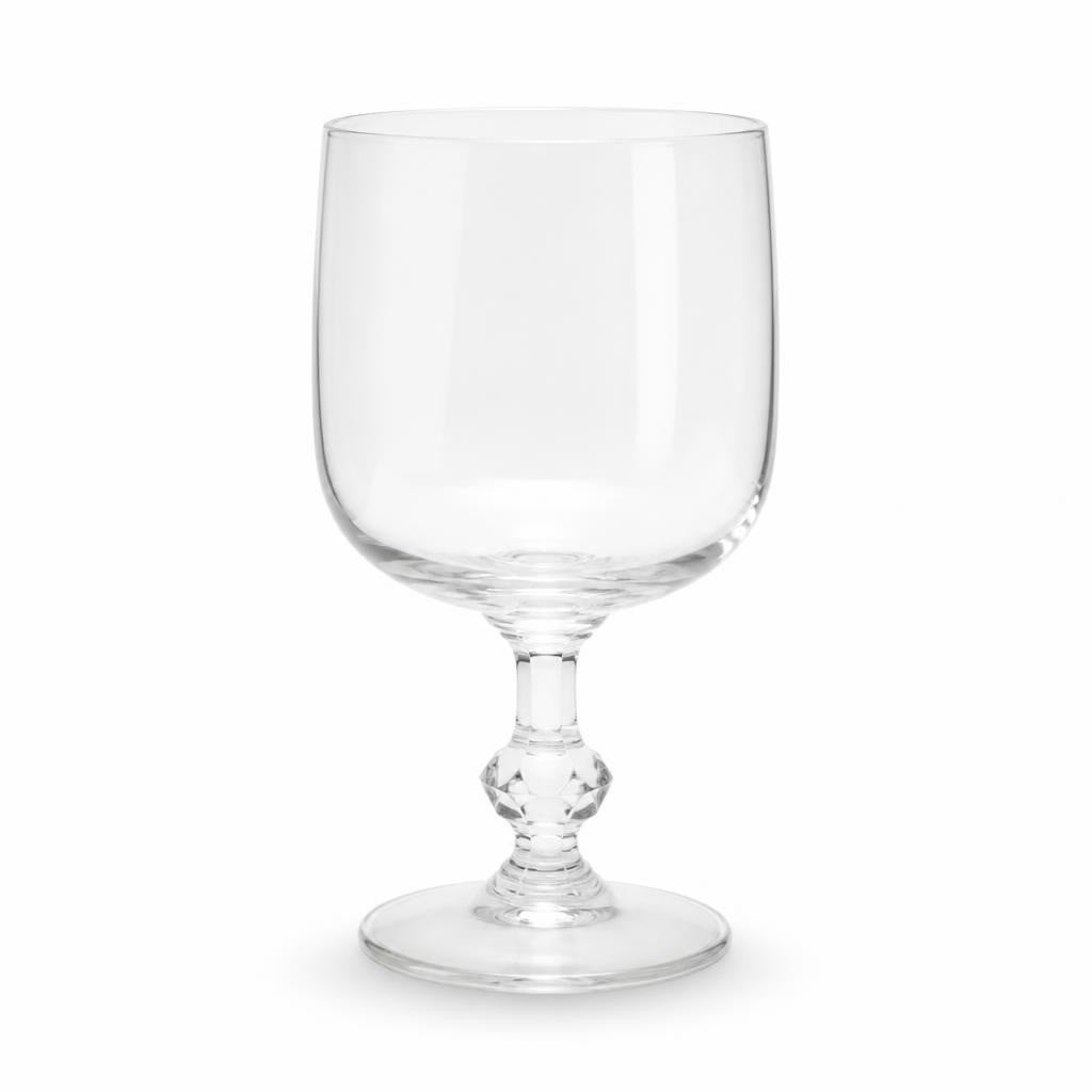 Clear glass stemmed shot glasses set of 6 - white studio shot, second-hand at Why Go Less, Dekwaneh, Lebanon